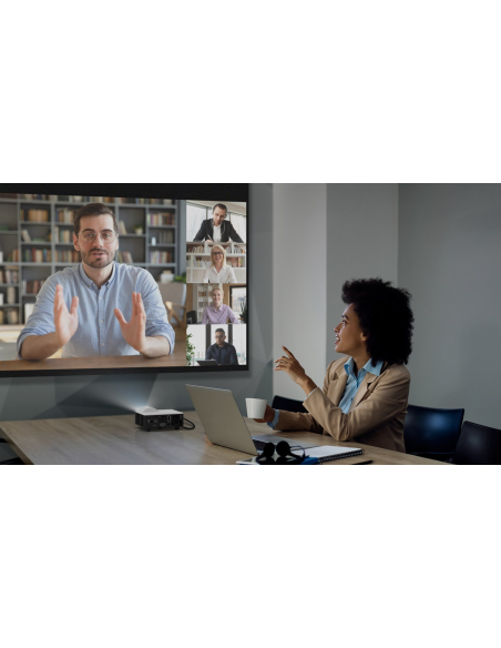 Proyector Optoma ML1050STi, LED ultracompacto de corta distancia, gran pantalla en la palma de tu mano