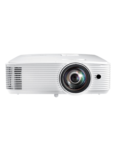 Proyector Optoma W309ST de tiro corto WXGA, 3800 lúmenes, 100" en 1m. Brillante compacto