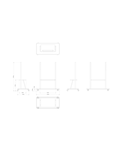 Trolley móvil Optoma ST05  para pantallas Optoma de 65", 75" y 86".