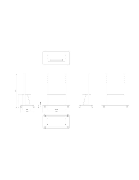 Trolley móvil Optoma ST05  para pantallas Optoma de 65", 75" y 86".