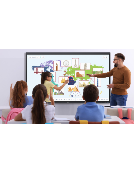 Pantalla plana interactiva Optoma 5753RK 4k Creative Touch Serie 5 de 75 pulgadas