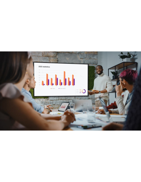 Pantalla profesional N3751K de la serie N de 75" ideal para tú negocio, señalización y conferencias