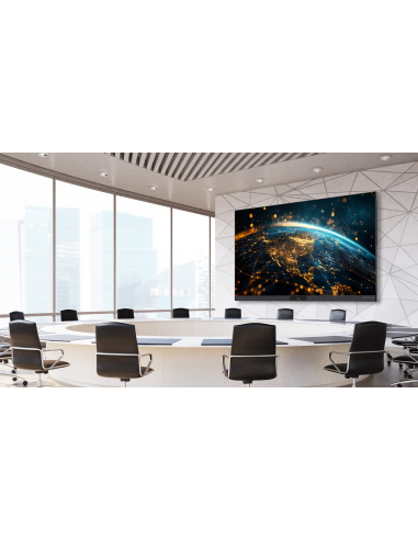 Pantalla LED Optoma ProScene FHDC135 AiO de 135" para salas premium.